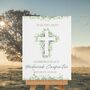 Personalised Funeral Floral Cross Welcome Sign, thumbnail 1 of 3