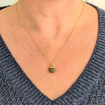 The Orb Peridot August Birthstone Necklace, Gold, 3 of 6