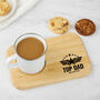 Top Dad Wooden Tea And Biscuit Tray, thumbnail 2 of 5