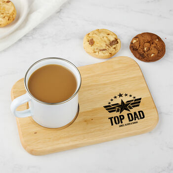 Top Dad Wooden Tea And Biscuit Tray, 2 of 5