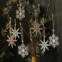 Wooden Snowflake Decoration Mixed Set, thumbnail 1 of 3