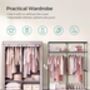 Collapsible Fabric Wardrobe With Rails Clothes Storage, thumbnail 5 of 12