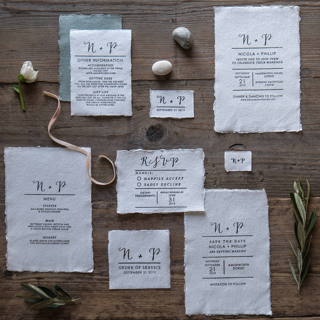 Minimalist Wedding Stationery Stamp Collection, 1 of 8
