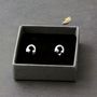 Petite Moon And Stars Sterling Silver Stud Earrings, thumbnail 3 of 9