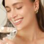 Large Green Gemstone Cluster Earrings In Sterling Silver, thumbnail 7 of 10