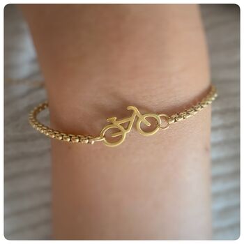 Personalised Cyclists Bracelet In Gold Or Silver, 5 of 10