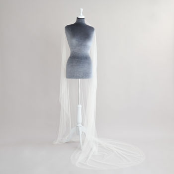 Barely There Wedding Veil Silk Style, 7 of 12