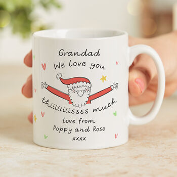 Personalised Christmas Mug 'Grandad Love You This Much', 2 of 5