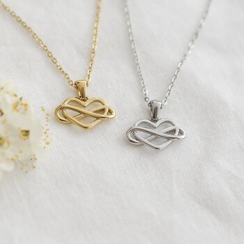 Confirmation Gift Necklace For Girl, Heart Infinity Charm, 6 of 12