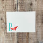Set Of 10 Animal And Letter Notecards: Personalised, thumbnail 6 of 12