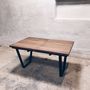 X Extendable Solid Oak Dining Table U Shaped Legs, thumbnail 1 of 5