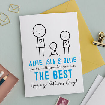 Cute Character Personalised Fathers Day Card, 2 of 6
