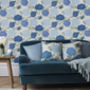 Blue Floral Hydrangea Cushion, thumbnail 3 of 5