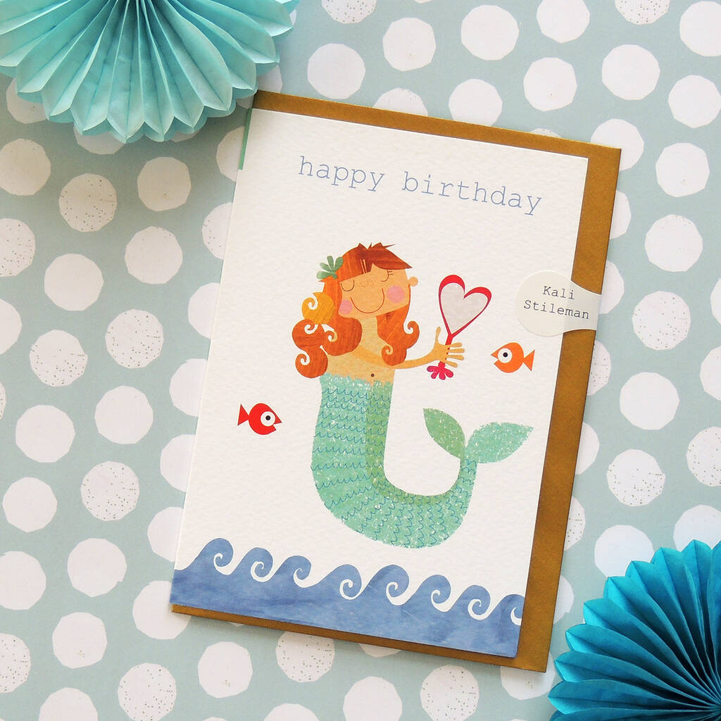 Mermaid Birthday Card By Kali Stileman Publishing ...