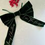 Velvet Christmas Bow Personalised, thumbnail 1 of 6