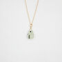 Gold Filled Prehnite Drop Necklace, thumbnail 3 of 7