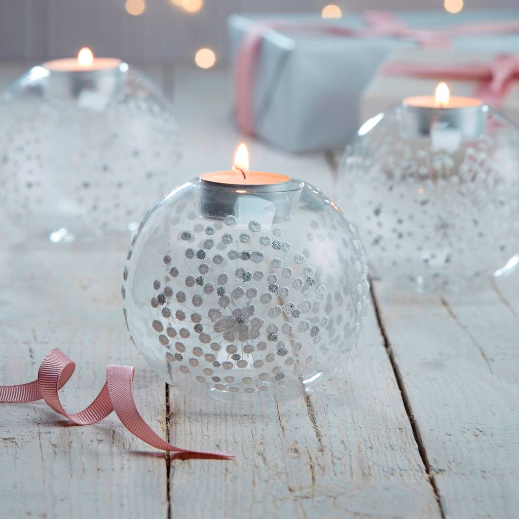 iridescent starburst christmas tea light holder by the christmas home