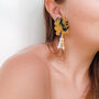 Tortie | Pearl And Polymer Clay Statement Earrings, thumbnail 2 of 8