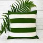 Block Stripe Hand Embroidered Wool Cushion, thumbnail 1 of 4