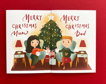 Christmas Greetings Card For Parents, 2 of 6