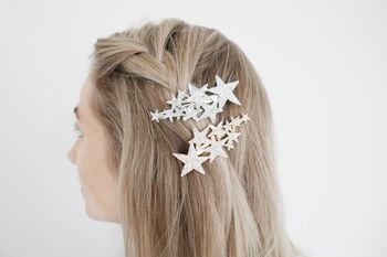 Encrusted Cluster Star Hair Clip, 3 of 7