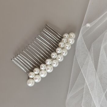 Pearl Bridal Hair Comb For Weddings, 4 of 13