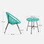 Set Of Three Garden Patio Acapulco Chair With Table, thumbnail 8 of 8