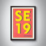 Se19 Crystal Place, London Postcode Typography Print, thumbnail 10 of 10