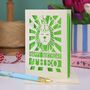 Personalised Papercut Lion Birthday Card, thumbnail 5 of 6