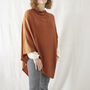 Fair Trade Luxury Soft Fine Knit Merino Cowl Poncho, thumbnail 2 of 12