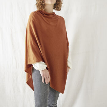 Fair Trade Luxury Soft Fine Knit Merino Cowl Poncho, 2 of 12