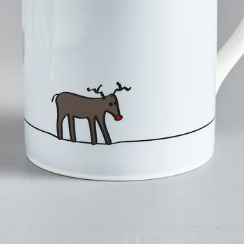 Reindeer Mug, Fine Bone China, 2 of 5