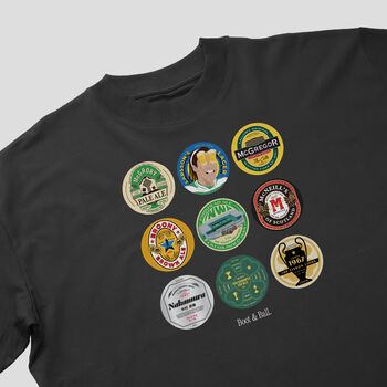 Celtic Football Beer Mats Oversized T Shirt, 8 of 10