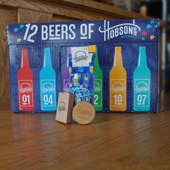 Hobsons 12 Days Of Beer Gift 12 X 500ml + Merchandise, 2 of 6