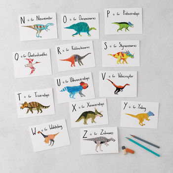A To Z Alphabet Dinosaurs Greeting Cards, 2 of 4