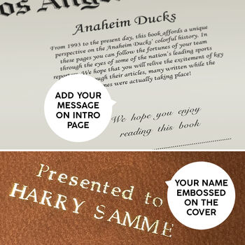 Anaheim Ducks Personalised Gift Newspaper Book, 7 of 12