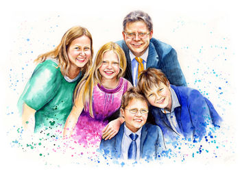 Personalised Family Portrait, 3 of 5