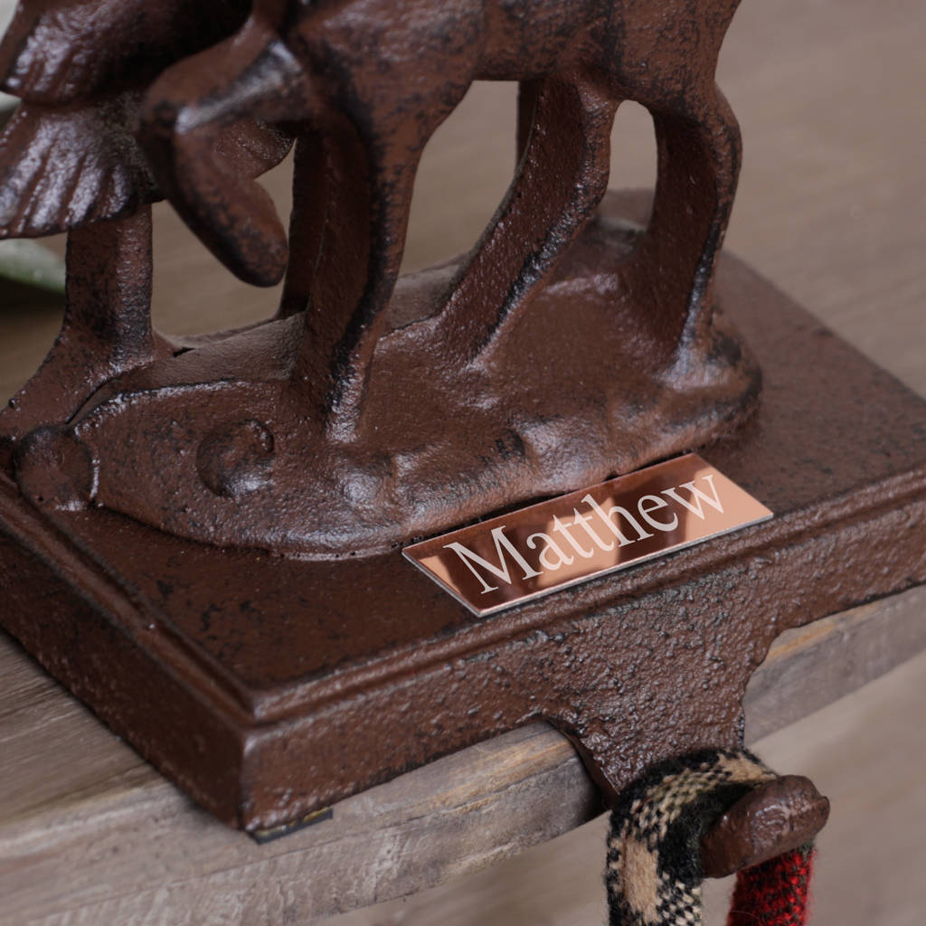 woodland reindeer cast iron stocking holder by dibor