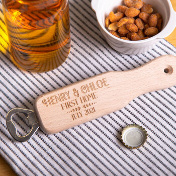 Personalised First Home Handled Bottle Opener, 2 of 5