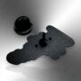 Let Them Black And White Enamel Pin Badge, thumbnail 6 of 8