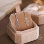 Sterling Silver Dragonfly Wing Drop Earrings, thumbnail 3 of 11