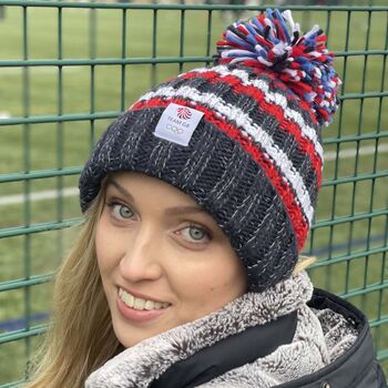 Striped Team Gb Super Bobble Hat, 4 of 5