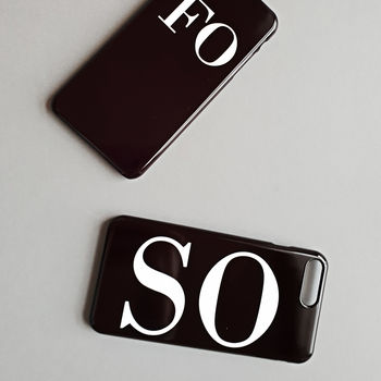 Personalised Black And White iPhone And Samsung Case, 5 of 5