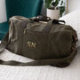 Monogrammed Luxury Waxed Canvas Holdall, thumbnail 2 of 12