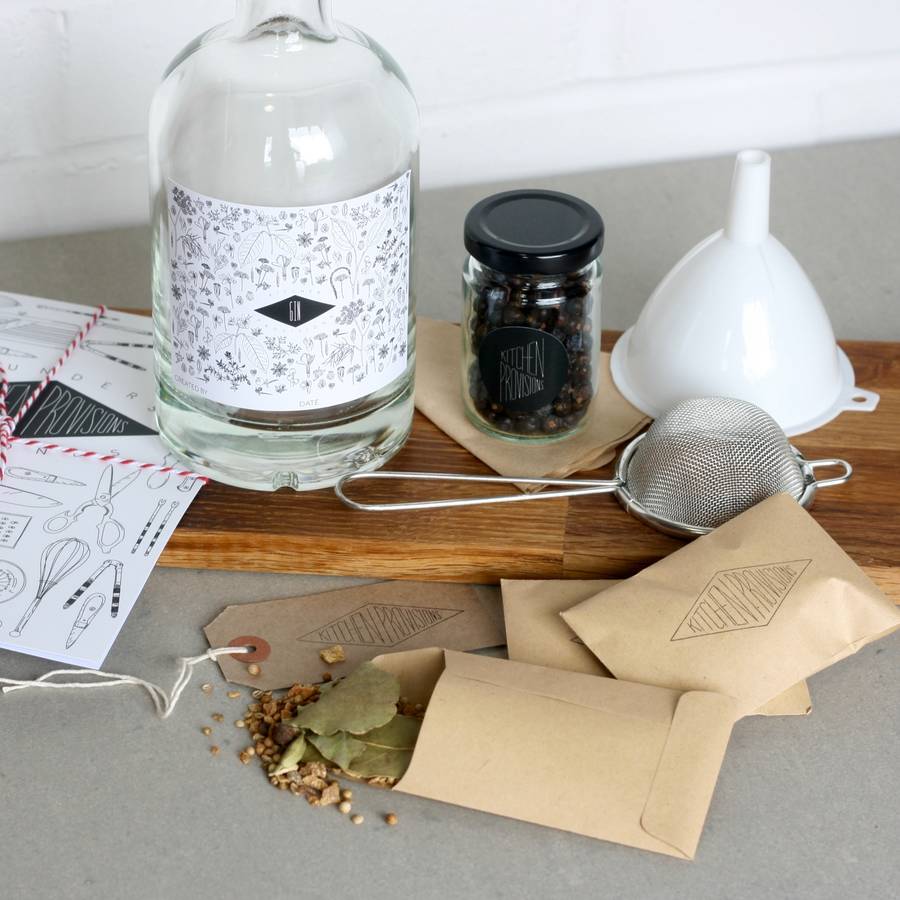 make your own gin kit with three botanical blends by kitchen provisions