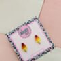 Rocket Ice Lolly Glitter Resin Studs / Holiday Jewellery / Colourful Resin Accessories / Gift For Her, thumbnail 4 of 5