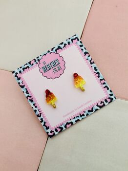Rocket Ice Lolly Glitter Resin Studs / Holiday Jewellery / Colourful Resin Accessories / Gift For Her, 4 of 5