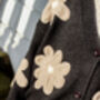 Black Crochet Applique Brown Floral Cardigan, thumbnail 8 of 10