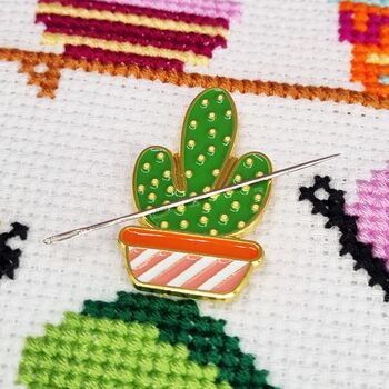 Large Potted Cacti Cross Stitch Kit, 3 of 7