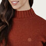 T Lab Leila Rich Orange Red Lambswool Womens Jumper, thumbnail 6 of 8